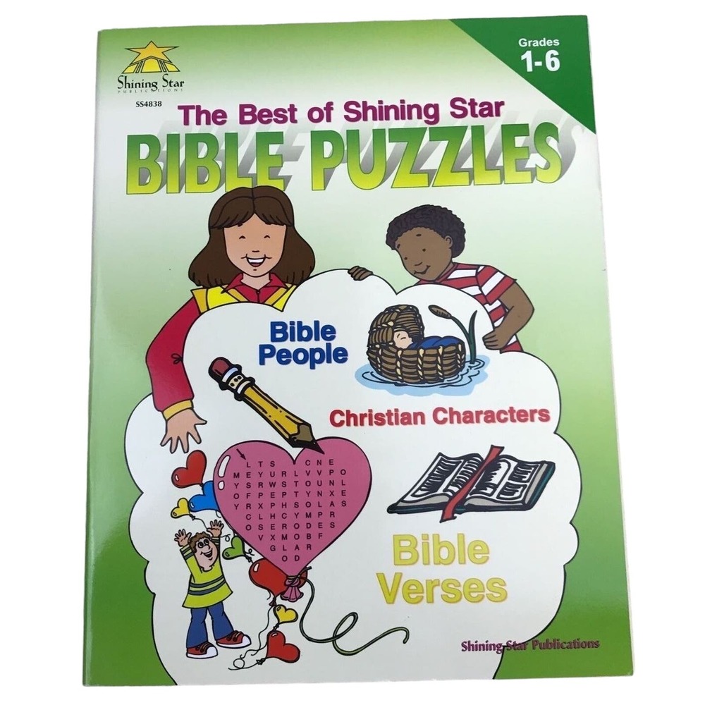 Best of Shining Star Bible Puzzles Grades 1-6 Christian Education Book 1998‎